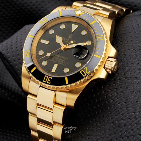 black and gold rolex submariner used|rolex submariner all gold price.